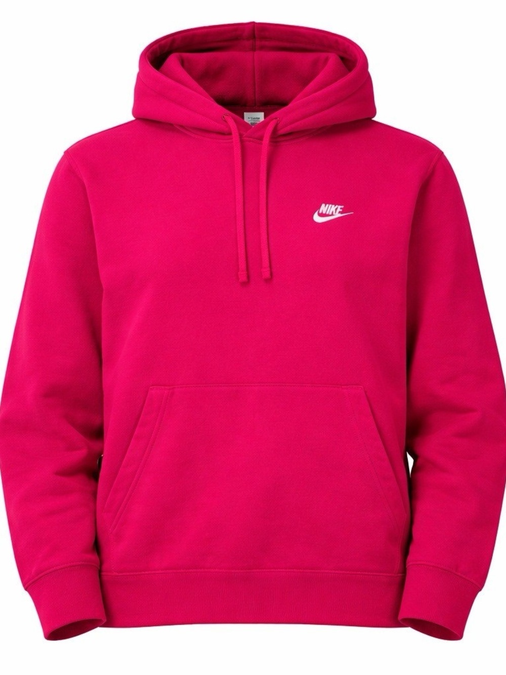 Nike Fuchsia Pink Pullover Hoodie with White Logo